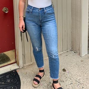Madewell High Rise Slim Crop Boyfriend Jeans